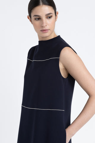 A-line midi dress with Punto Luce  