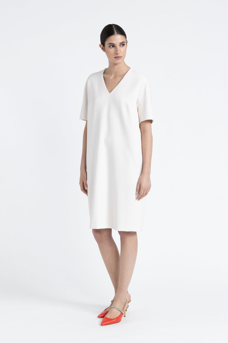 Midi dress with V-neck – Peserico