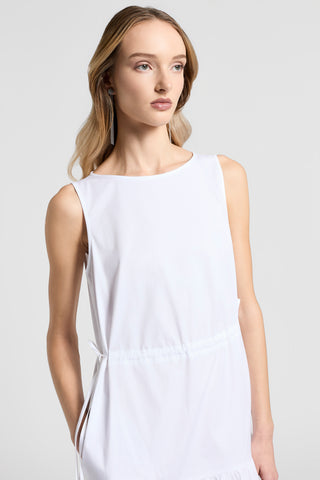 Ruffled sail-hand cotton dress