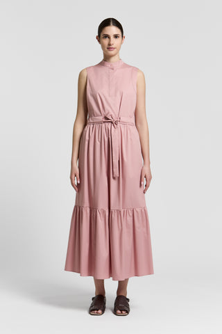 Cotton dress with Mandarin collar