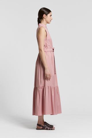 Cotton dress with Mandarin collar