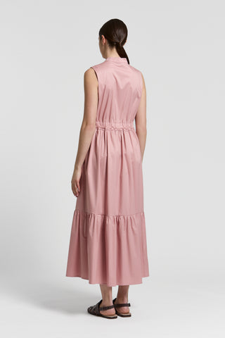 Cotton dress with Mandarin collar