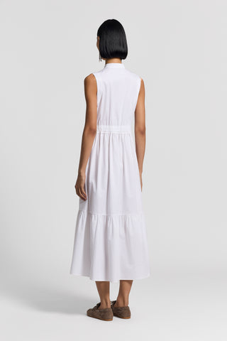 Cotton dress with Mandarin collar