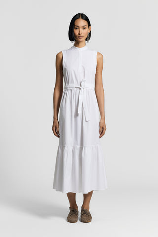 Cotton dress with Mandarin collar