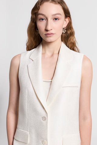 Viscose cotton jacquard blazer