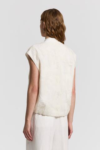 Tulle vest with embroidery