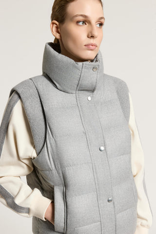 Flannel down vest