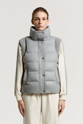 Flannel down vest