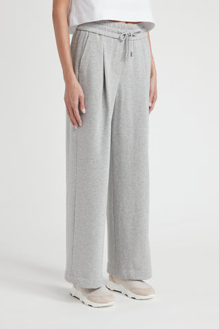 Cotton Lurex fleece trousers  