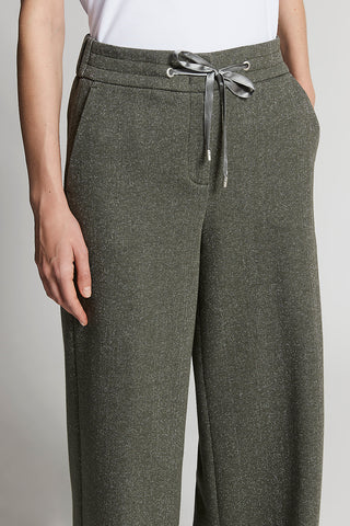 Lurex cotton fleece trousers