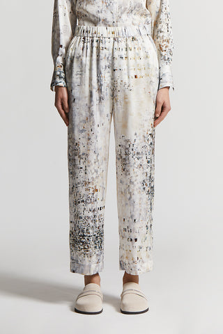 Viscose satin trousers