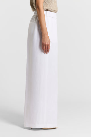 Viscose linen herringbone trousers