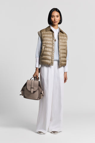 Viscose linen herringbone trousers