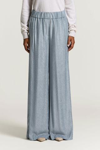 Pantalon palazzo en velours côtelé