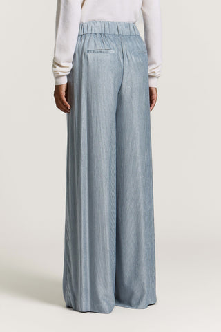 Pantalon palazzo en velours côtelé