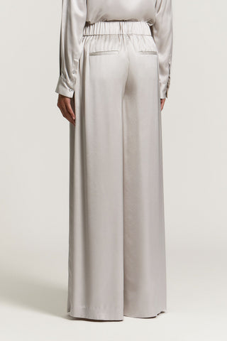 Pantalón palazzo de raso de viscosa