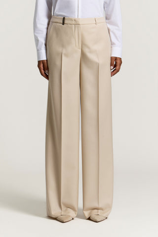 Palazzohose aus Wollflanell mit Lurex