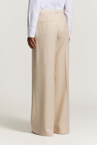 Palazzohose aus Wollflanell mit Lurex