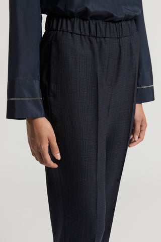 Wool jaspe canvas trousers
