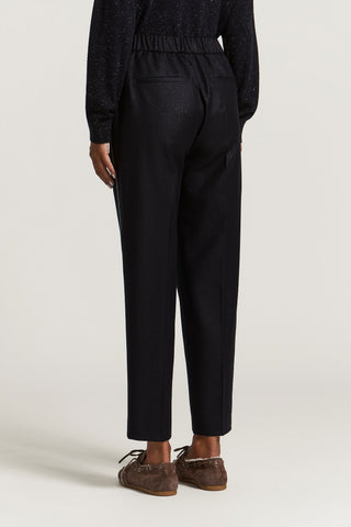 Hose aus Woll-Lurex-Flanell