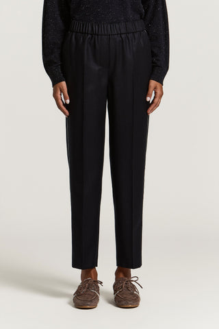 Hose aus Woll-Lurex-Flanell