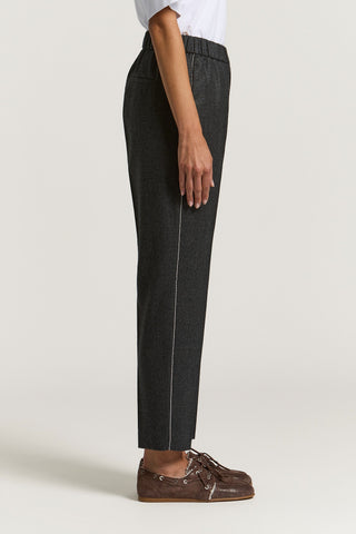 Hose aus Woll-Lurex-Flanell