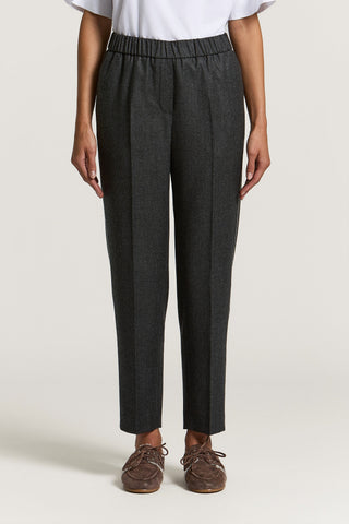 Hose aus Woll-Lurex-Flanell