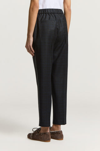 Wool flannel cigarette trousers