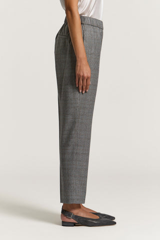 Wool flannel cigarette trousers