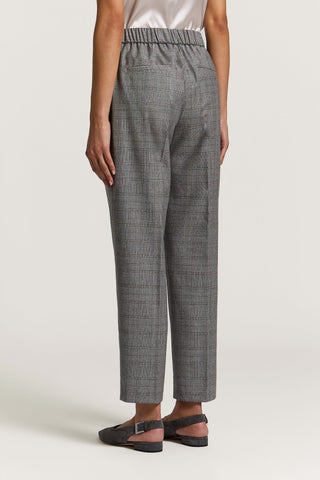 Wool flannel cigarette trousers