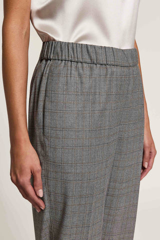 Wool flannel cigarette trousers