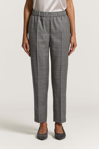 Wool flannel cigarette trousers