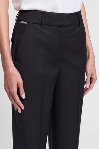Straight-leg trousers in merino wool