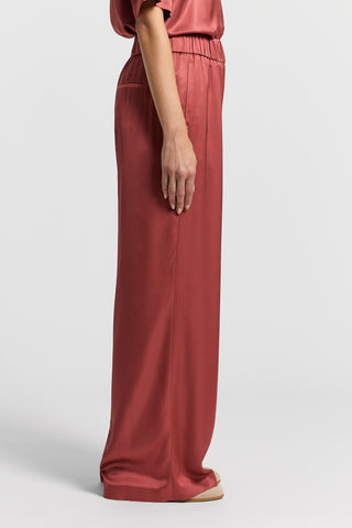 Viscose satin trousers