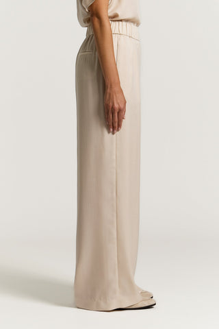Peach-finish pure tencel trousers