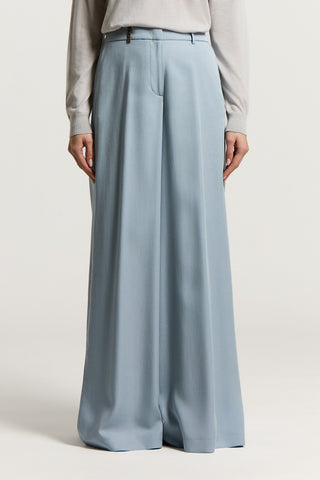 Pure tencel twill palazzo trousers