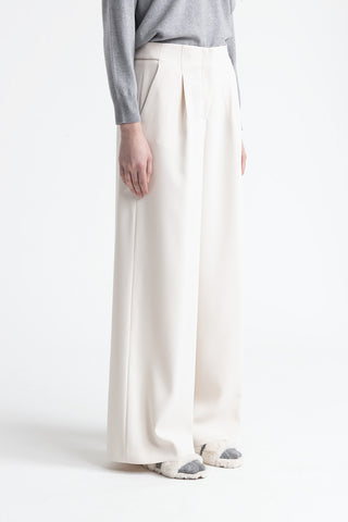 Flowing cady crepe palazzo trousers  