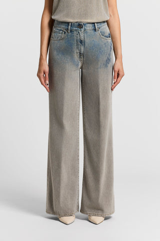 Tie-dye palazzo jeans