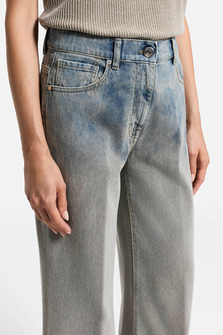 Tie-dye palazzo jeans