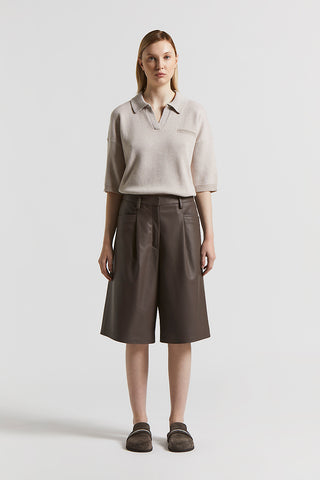 Nappa lambskin bermuda shorts