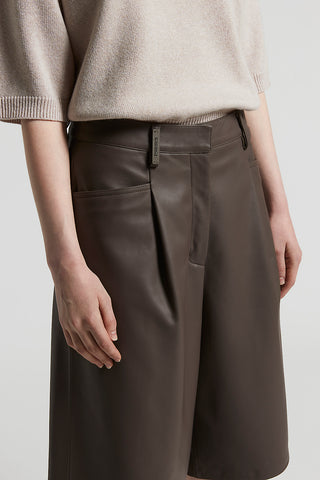Nappa lambskin bermuda shorts