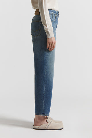 Washed stretch cotton jeans