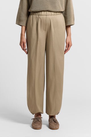 Stretch cotton sateen trousers