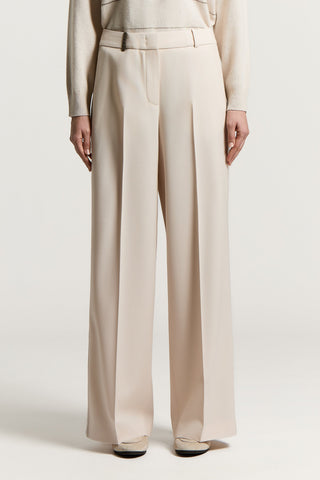 Wool gabardine palazzo trousers
