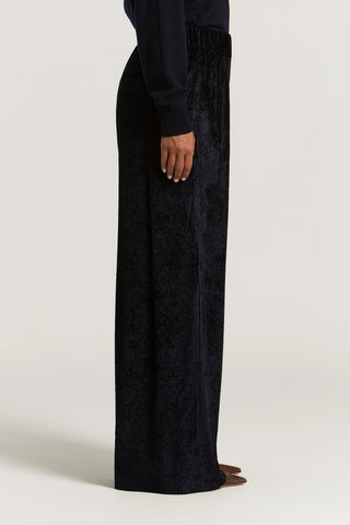 Velvet palazzo trousers