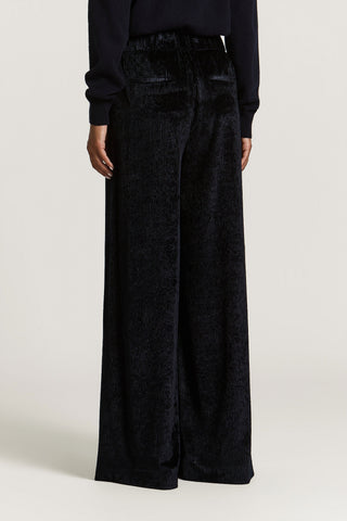 Velvet palazzo trousers