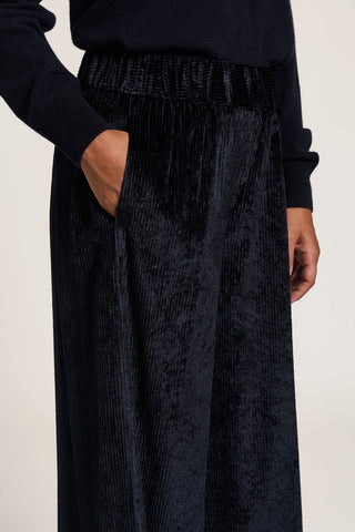 Velvet palazzo trousers