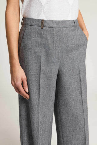 Viscose wool trousers