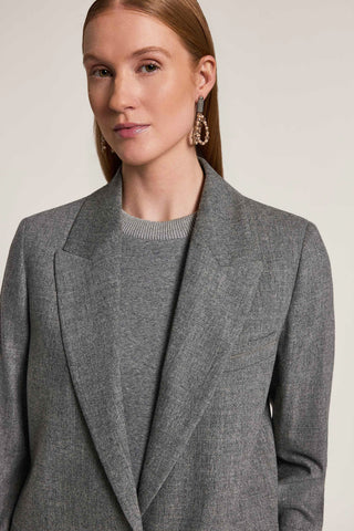 Einreihiger Blazer aus Wolle und Kaschmir