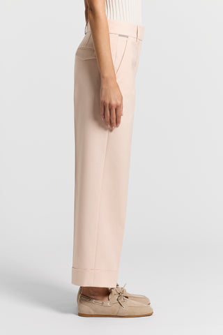 Cotton and viscose trousers